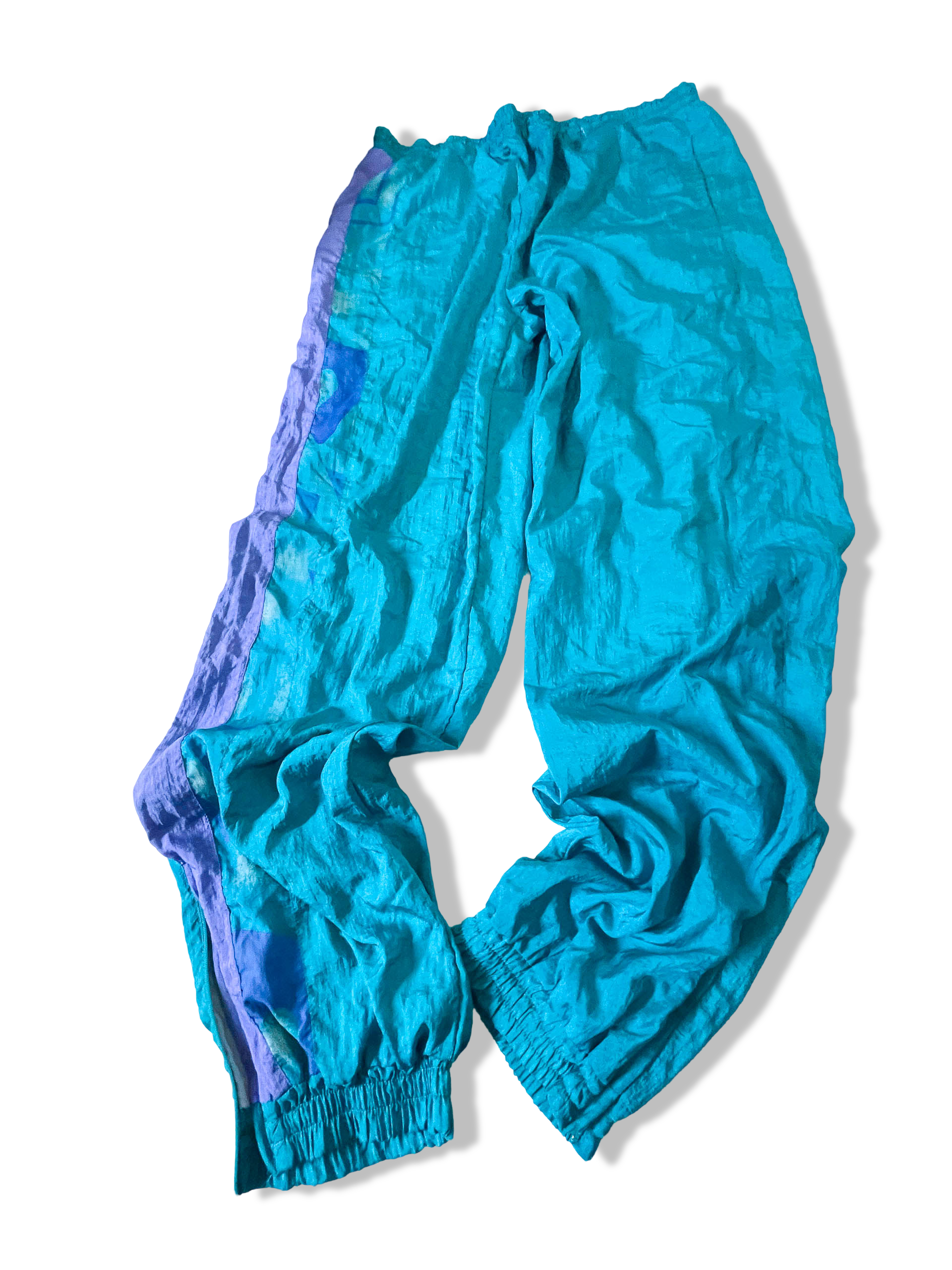 Vintage Primero Sportwear blue Nylon parachute sweat pant in L|L32 W34| SKU 3962