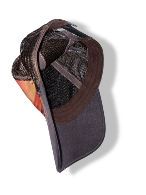 Vintage brown beach embroidery summer baseball cap| SKU 4972