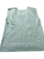 Vintage Cream women's cable knitted crew neck sleeveless sweater UK 14/16L22W17|SKU 3970