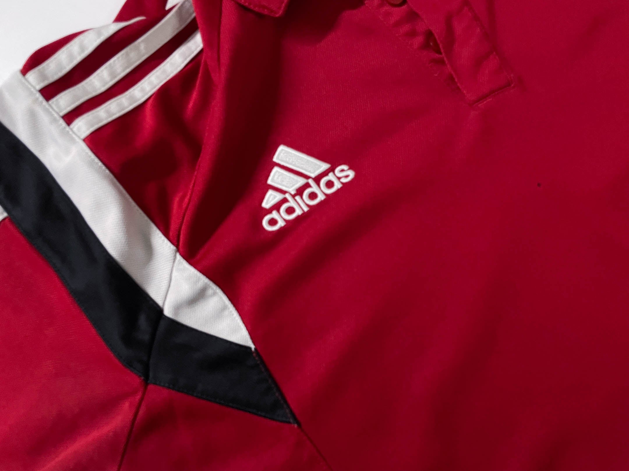 Vintage Adidas Men's polo shirt Condivo red in M|L29 W20|SKU 4137