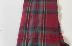 Vintage Miss Selfridge red checkered wool scarf| L70 W 23| SKU 3974