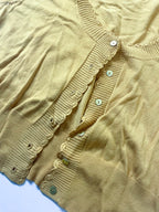 Women's  Y2k A wear mustard yellow button up cropped top in L| L20 W 18| SKU 3981