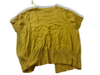 Women's  Y2k A wear mustard yellow button up cropped top in L| L20 W 18| SKU 3981
