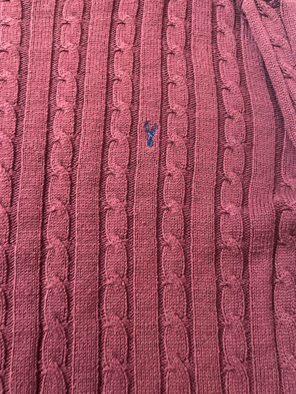 Vintage Tom Penn Wine cable knitted crew neck slim fit sweater in XL| L30 W23| SKU 3984