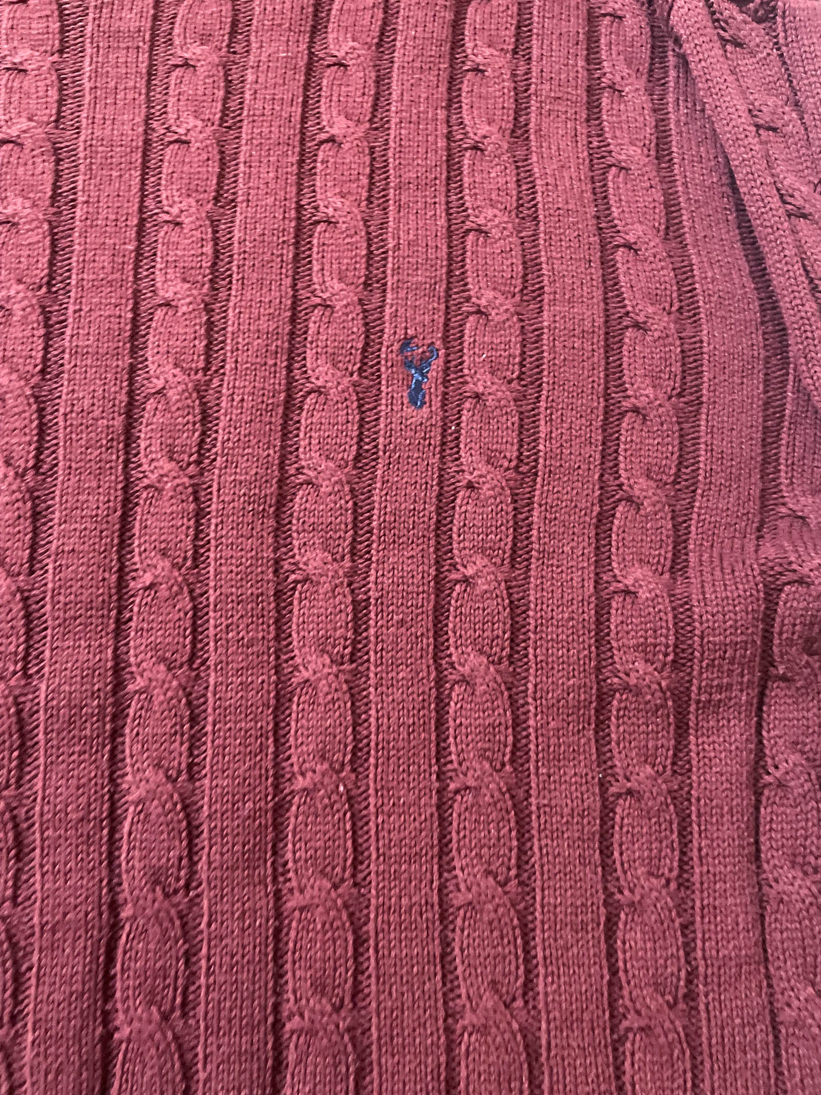 Vintage Tom Penn Wine cable knitted crew neck slim fit sweater in XL| L30 W23| SKU 3984