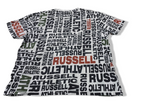 Vintage Women's Rusell Athletics all over print white short sleeve tees in L|L 25 W20|SKU 4139
