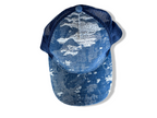 Vintage blue denim camo trucker cap |SKU 4345