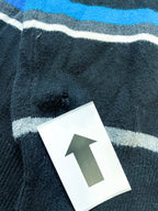 Vintage Men's 90's Aeropostale blue multi stripe sweatshirt in L|L28 W21|SKU 3991