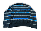 Vintage Men's 90's Aeropostale blue multi stripe sweatshirt in L|L28 W21|SKU 3991