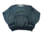Vintage Angelo Li fico Navy blue cable knitted sweatshirt in L|L 27 W23|SKU 3994
