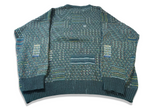 Vintage Sands made in Italy green geometric print knitted sweater in L|L27 W22|SKU 3996