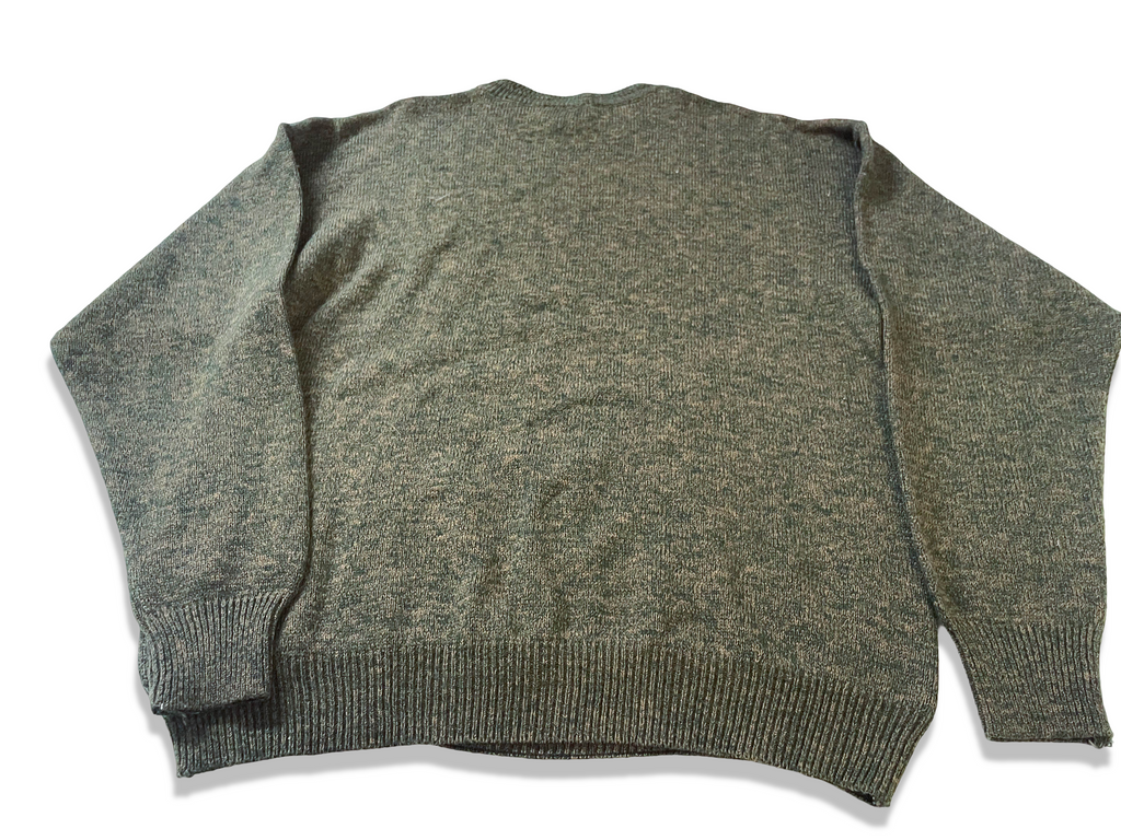 Vintage Berto Lucci Geometric Pattern Grey Sweater in L|L27 W22| SKU 3997