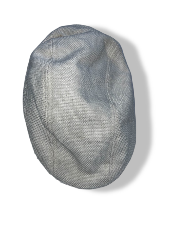 Vintage white men's flat cap| SKU 4978