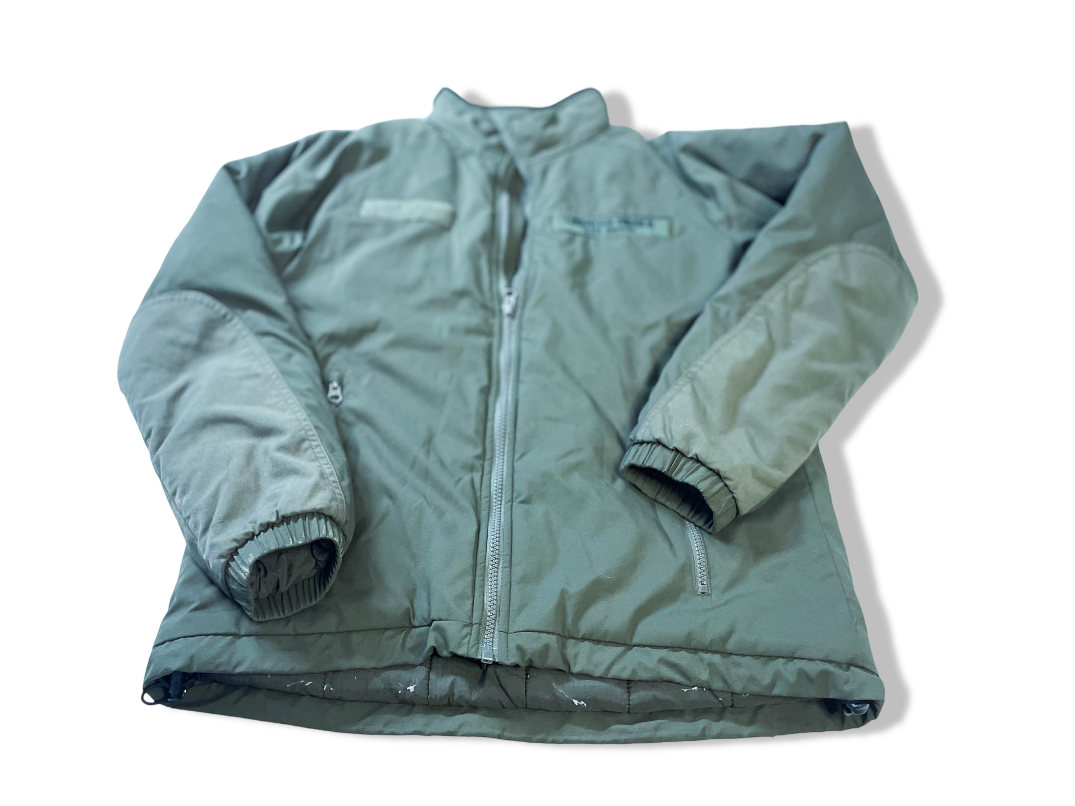 Vintage Khaki green puffer full zip windbreaker jacket in S/M|L30 W22| SKU 4001