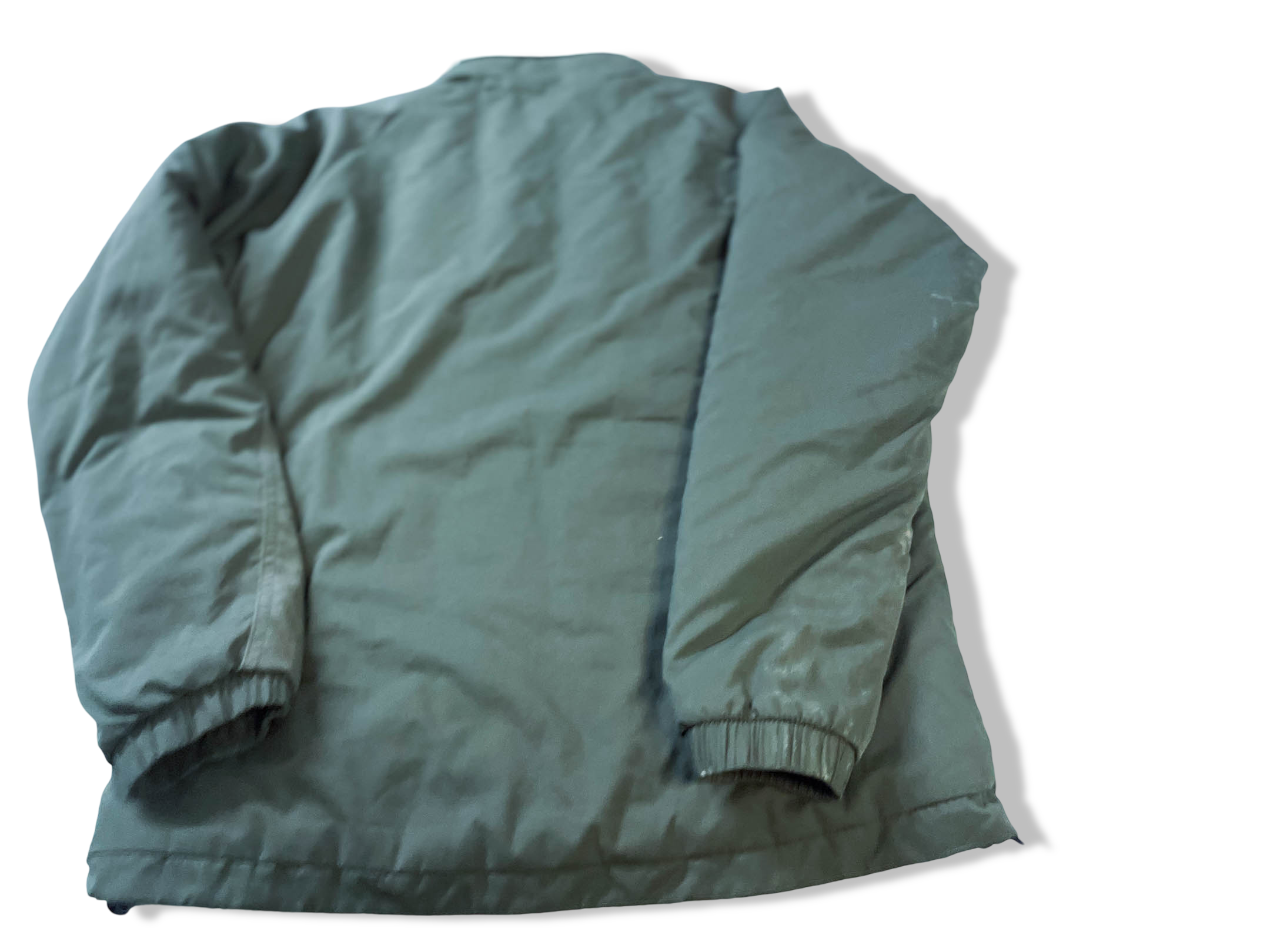 Vintage Khaki green puffer full zip windbreaker jacket in S/M|L30 W22| SKU 4001