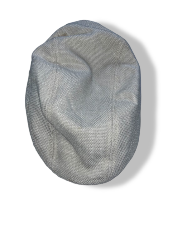 Vintage white men's flat cap| SKU 4978