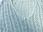 Vintage women's white crochet short sleeve V-neck top in L/XL|L27 W21| SKU 4002