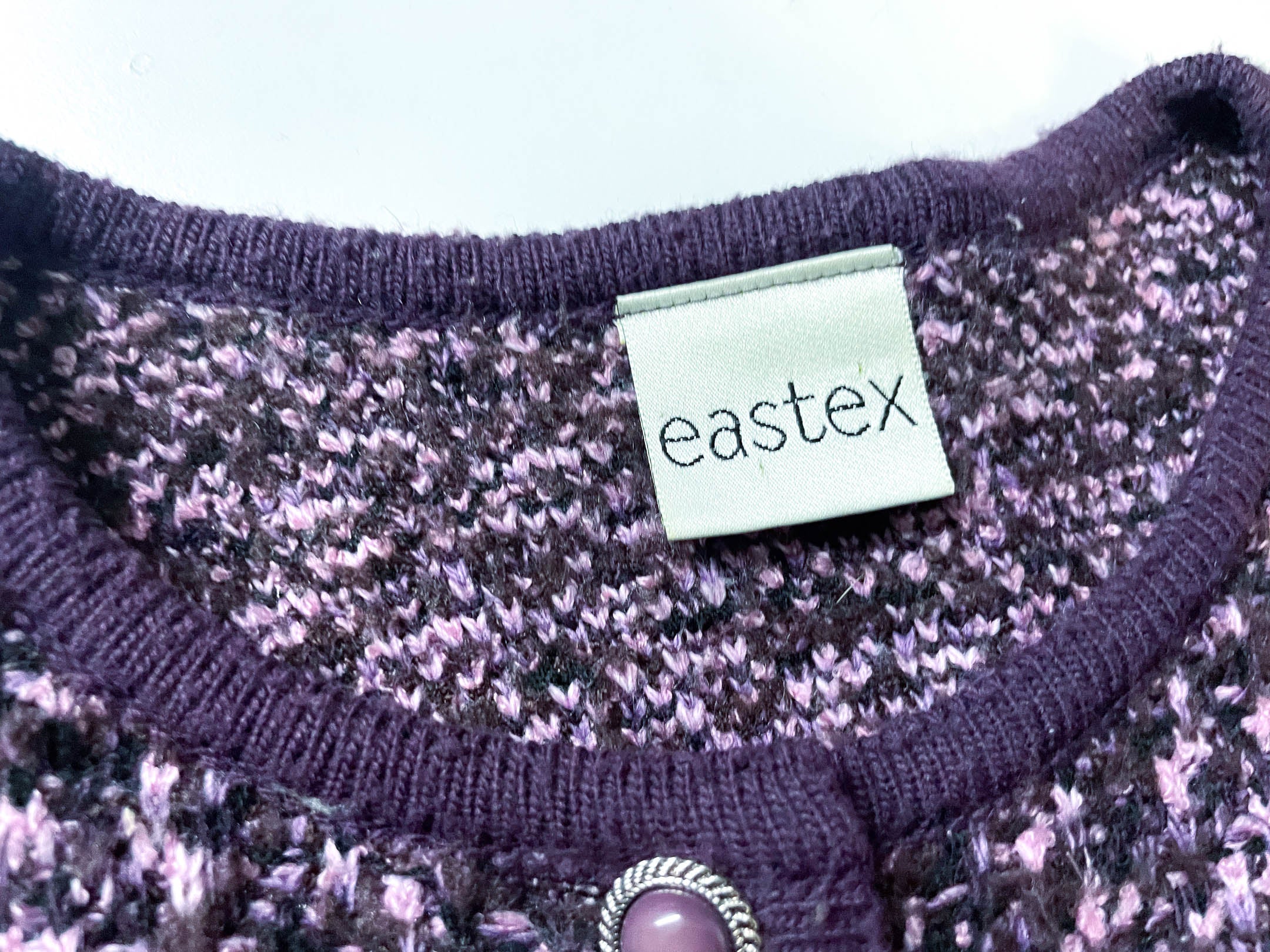 Vintage Eastex women's purple floral quilted jacket size 16|L 25 W20| SKU 4003