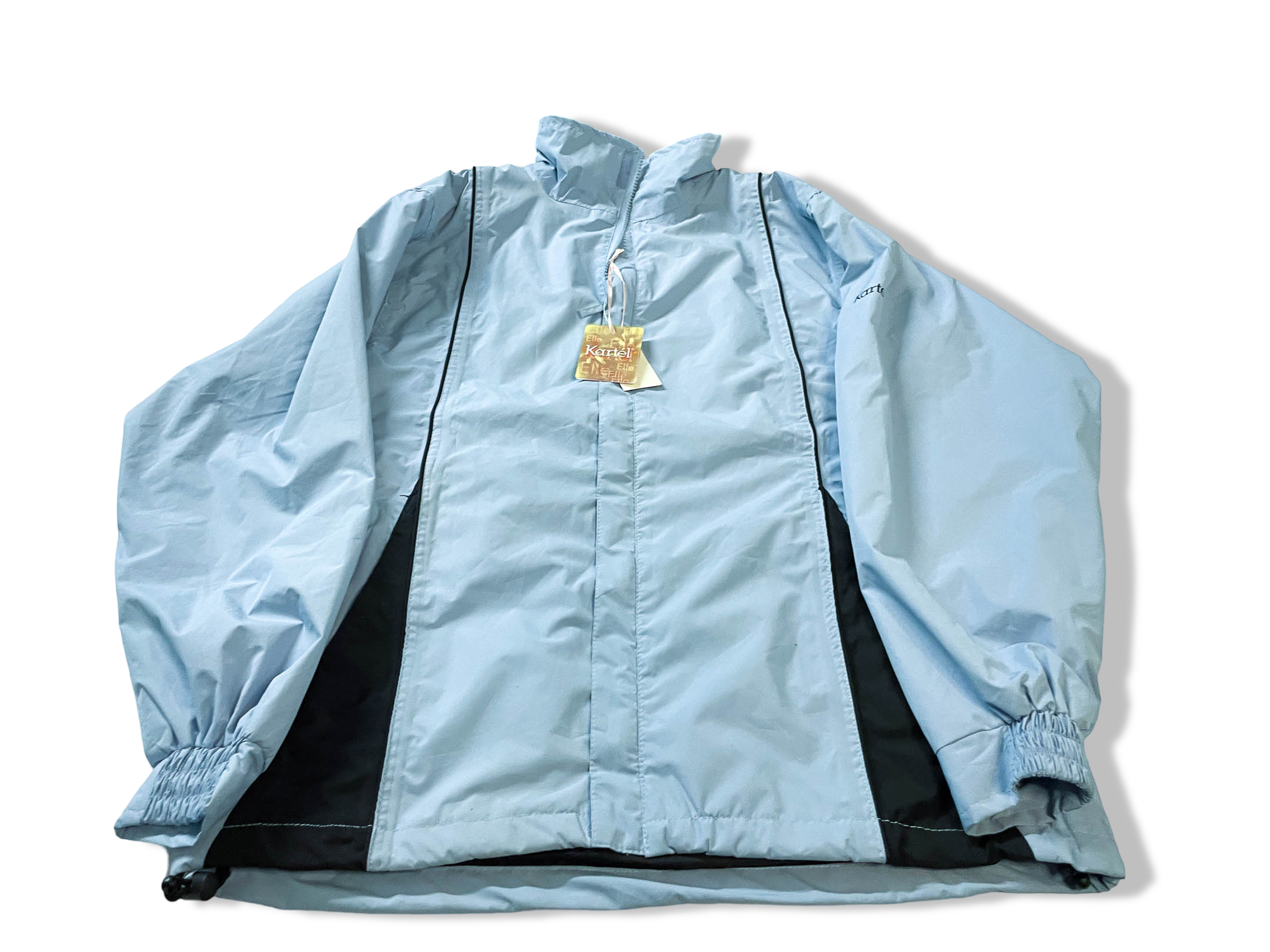 Vintage women's Kartel Elle blue windbreaker full zip jacket in S|L 30 W 20|SKU 4008 with new tag