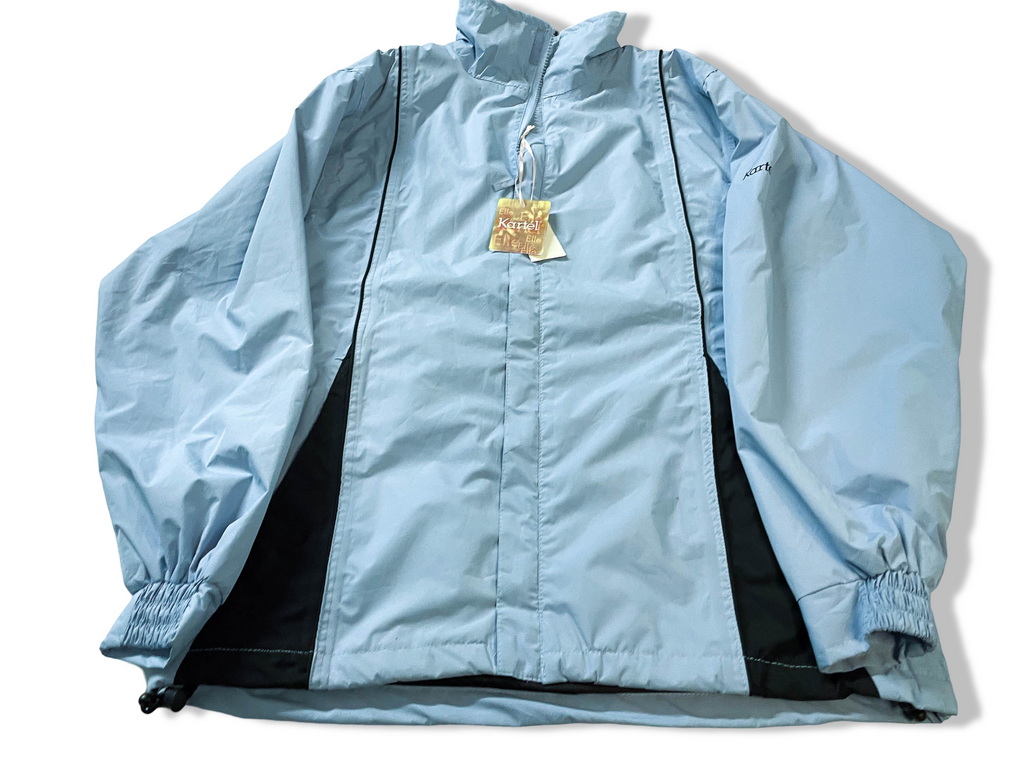 Vintage women's Kartel Elle blue windbreaker full zip jacket in S|L 30 W 20|SKU 4008 with new tag