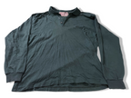 Vintage Men's Equipos long sleeve green polo shirt in S/M|L 27 W21|SKU 4142