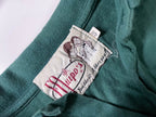 Vintage Men's Equipos long sleeve green polo shirt in S/M|L 27 W21|SKU 4142