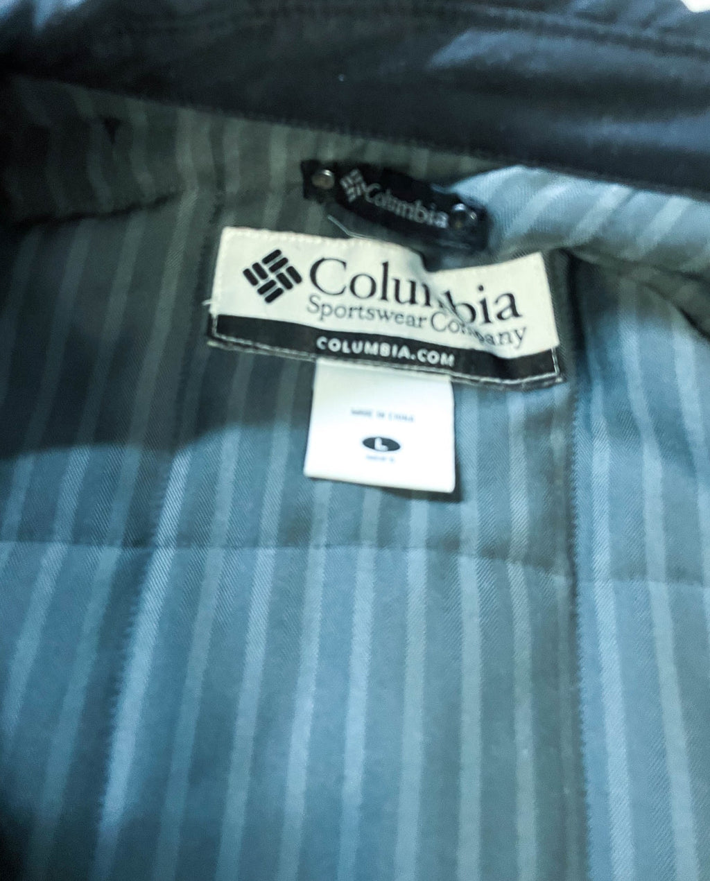 Vintage Men's Columbia sportwear black full zip waterproof jacket in L|L32 W25| SKU 4009