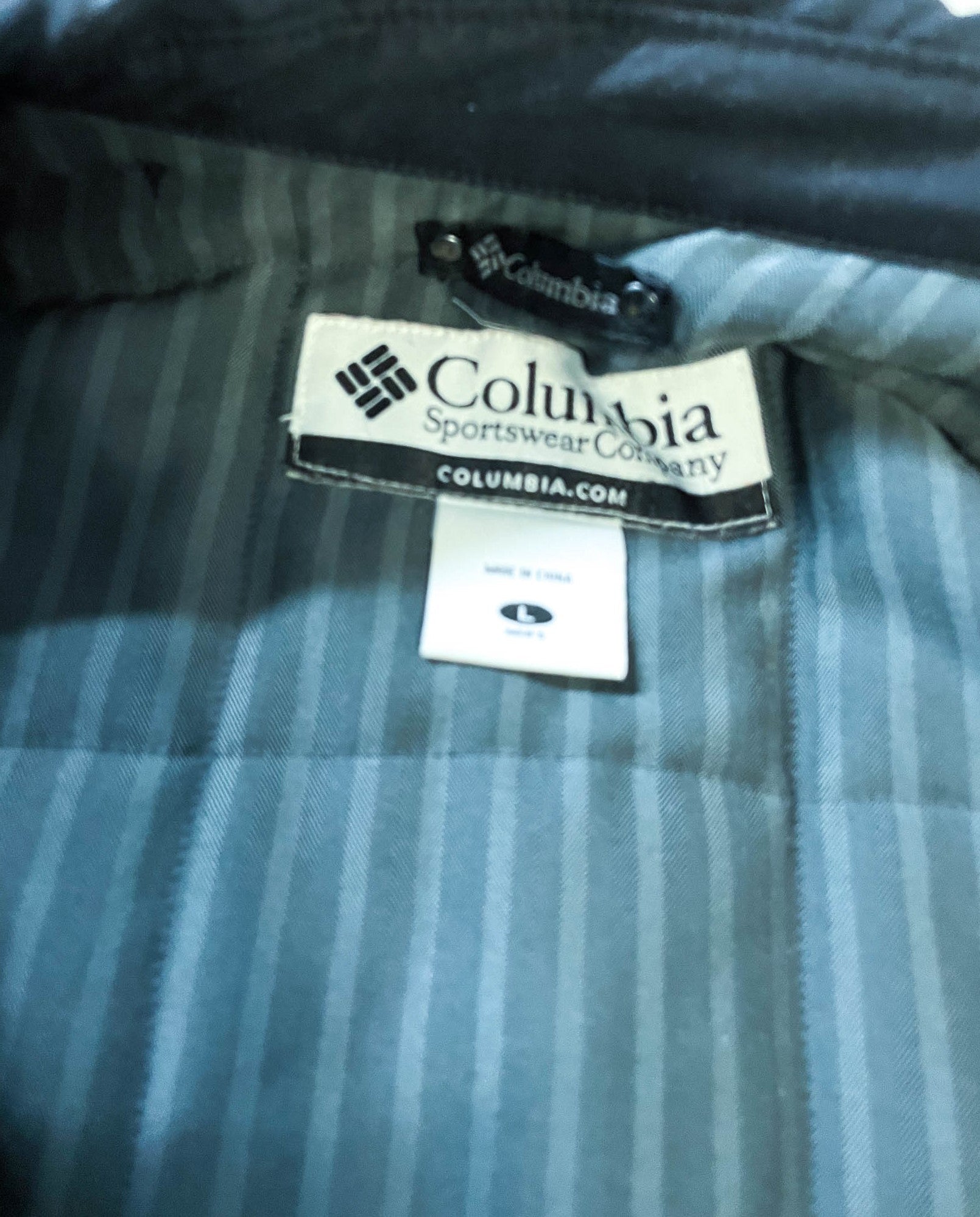 Vintage Men's Columbia sportwear black full zip waterproof jacket in L|L32 W25| SKU 4009