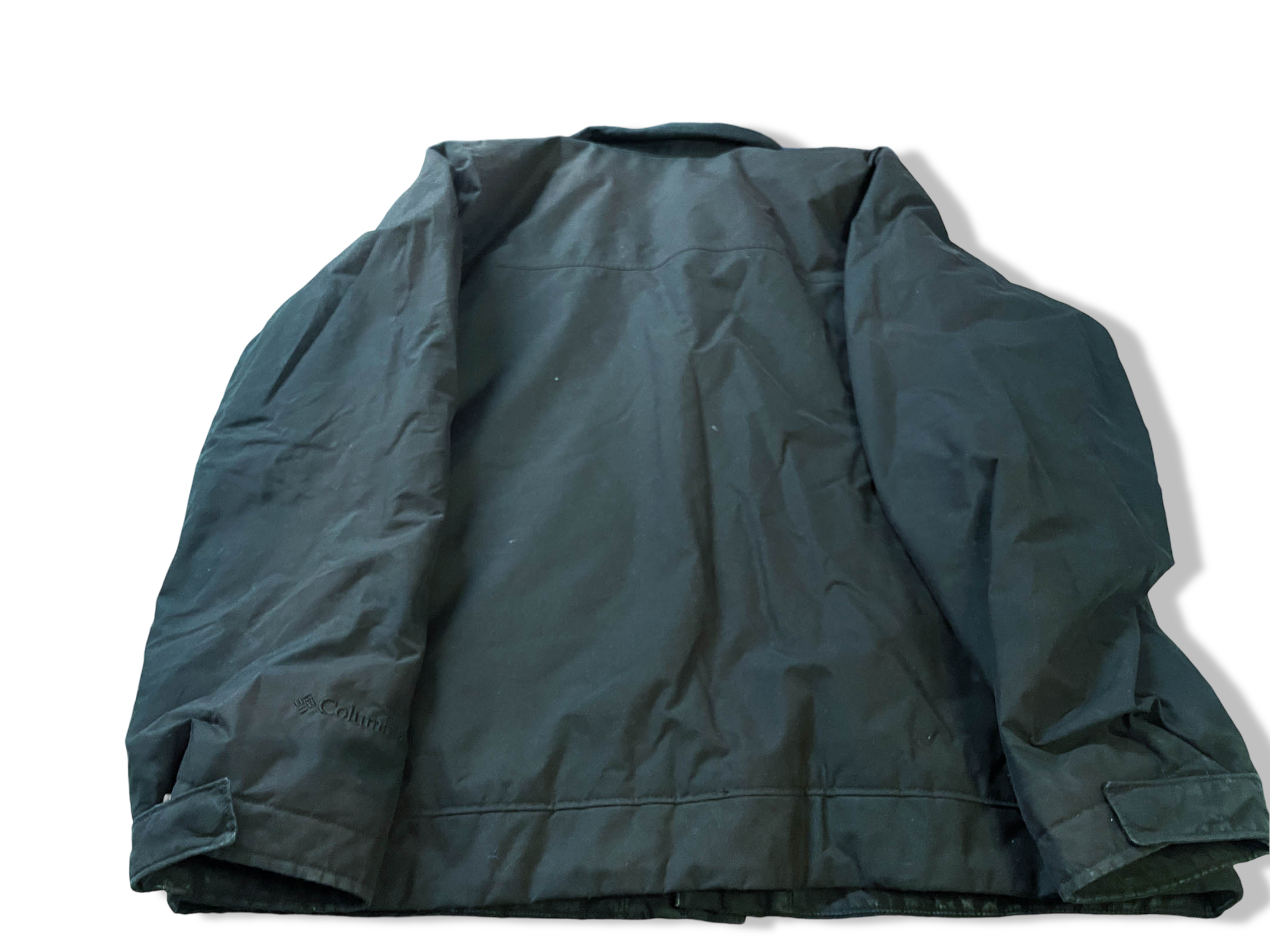 Vintage Men's Columbia sportwear black full zip waterproof jacket in L|L32 W25| SKU 4009