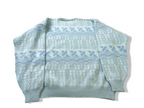 Vintage men's Wolpryla aztec geometric print grey crew neck sweater in M|L27 W22|SLU 4013