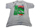 Vintage men's Ireland Italia 1990 world cup graphics white tees in S|L27 W17| SKU 4143