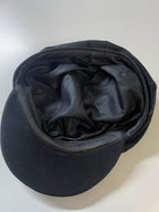 Vintage women's black cadet flat cap| One size| SKU 4018
