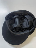 Vintage women's black cadet flat cap| One size| SKU 4018