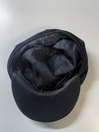 Vintage women's black cadet flat cap| One size| SKU 4018