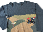 Vintage grey 90's cartoon graphics crew neck sweater in M|L 26 W20| SKU 4021
