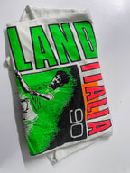 Vintage men's Ireland Italia 1990 world cup graphics white tees in S|L27 W17| SKU 4143