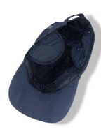 Vintage SDSRW Sport black snapback trucker cap with ear flap| SKU 4982
