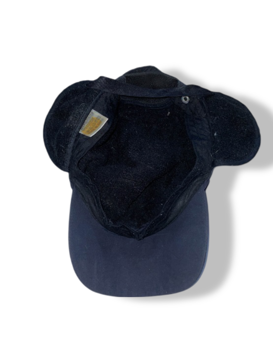 Vintage SDSRW Sport black snapback trucker cap with ear flap| SKU 4982