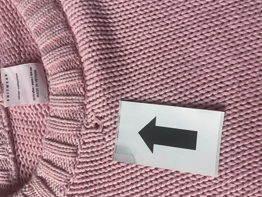 Vintage Girl zara knitwear pink winter sweater 13-14 years|L 27 W19|Made in Vietnam|SKU 4023
