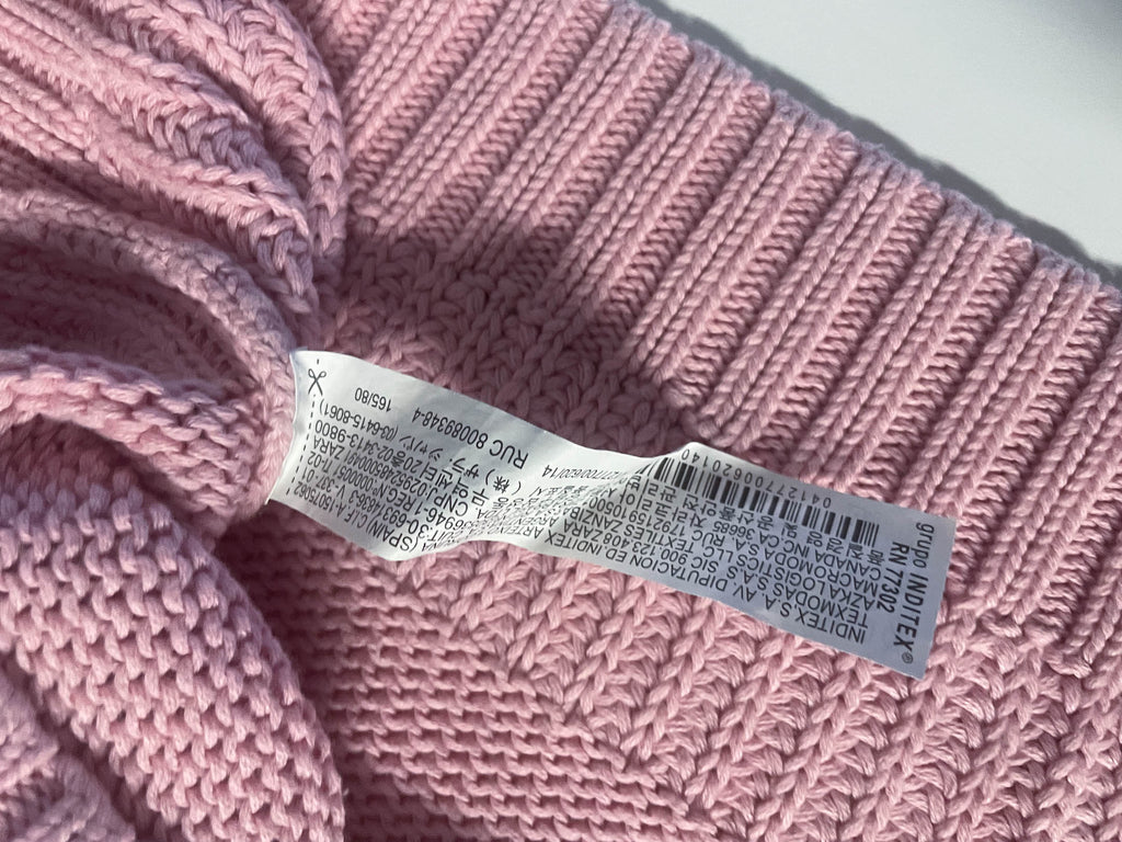 Vintage Girl zara knitwear pink winter sweater 13-14 years|L 27 W19|Made in Vietnam|SKU 4023