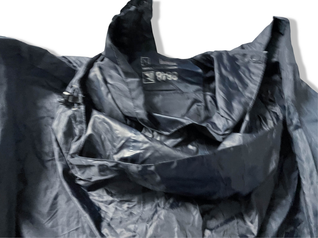 Vintage Aquamak black nylon rain hoodie jacket in S |L29 W19| SKU 4026