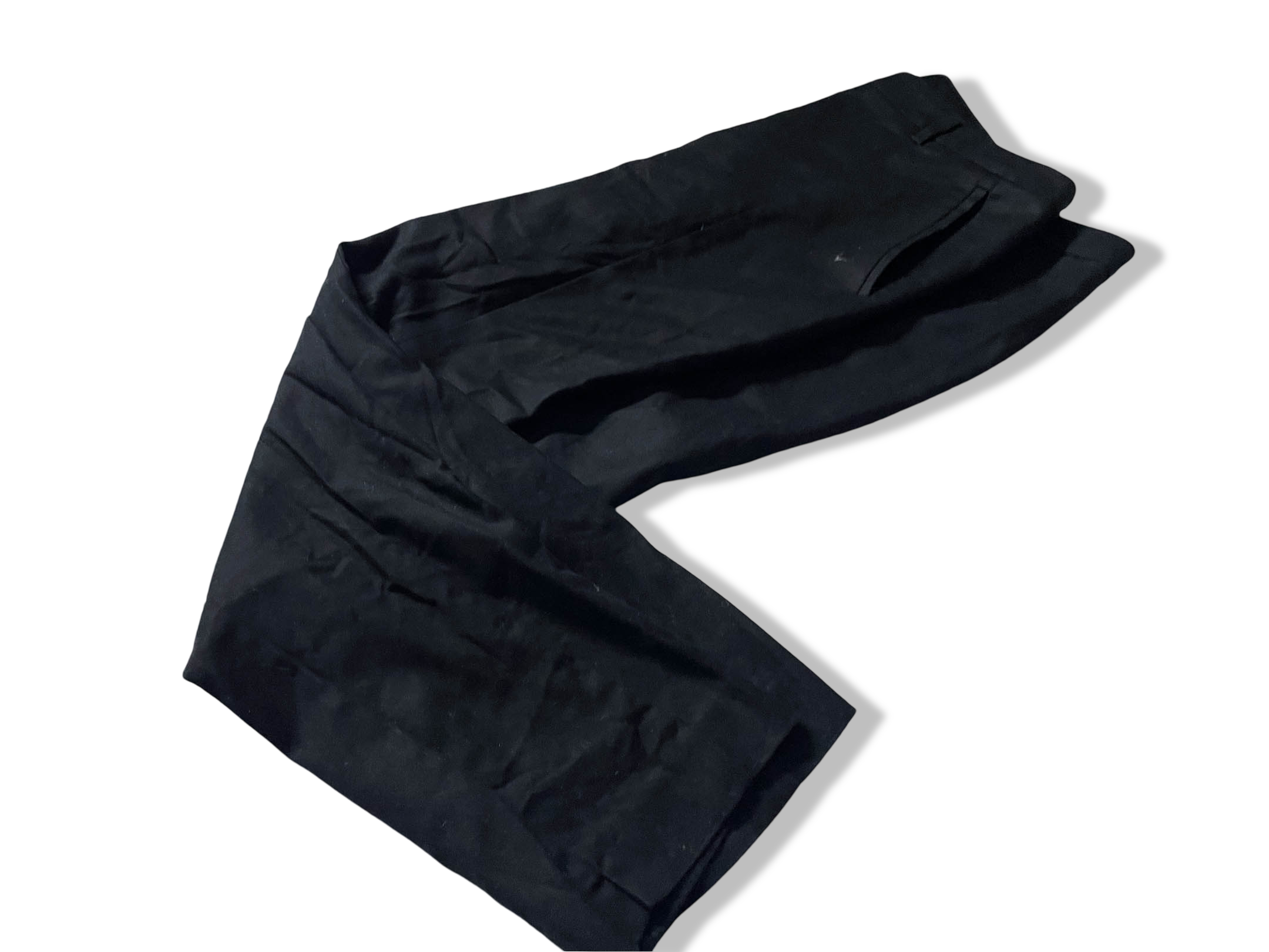 Vintage Men's Oasis black straight leg trouser in M|L27 W34| SKU 4027