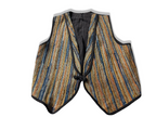 Vintage Women's multi stripped 90's tailored waist coast in S/M|L22 W17| SKU 4028