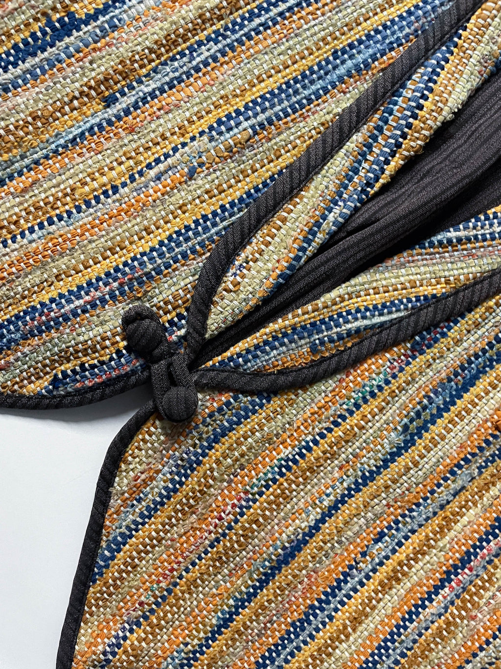 Vintage Women's multi stripped 90's tailored waist coast in S/M|L22 W17| SKU 4028