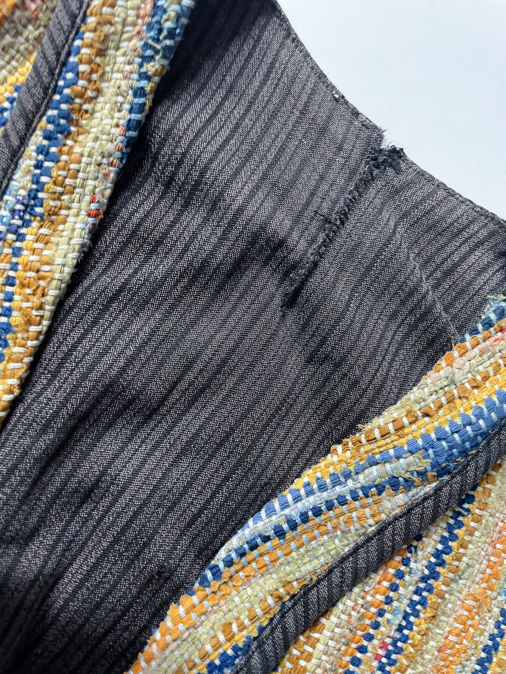Vintage Women's multi stripped 90's tailored waist coast in S/M|L22 W17| SKU 4028
