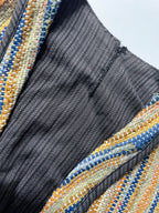Vintage Women's multi stripped 90's tailored waist coast in S/M|L22 W17| SKU 4028