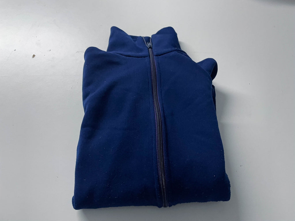 Vintage women's blue fleece full zip high neck jacket in S/M|L 22 W 19| SKU 4029