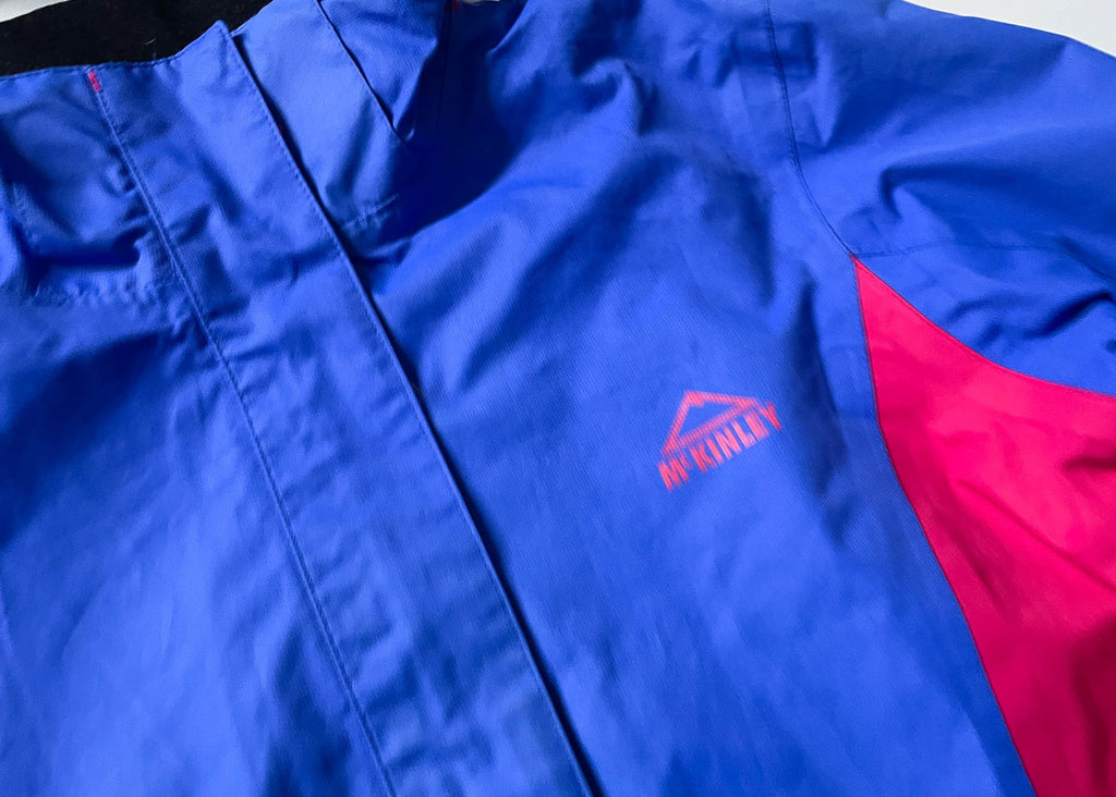 Vintage Women's Mckinley blue full zip wind breaker jacket in M/L Made in China|L29W18| SKU 4032