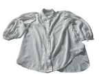 Vintage women's Next white off shoulder long sleeve shirt size 12|L27 W19| SKU 4034