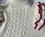 Vintage Next cream girl knitted collared sweater dress 11-12YRS|L34 W16| Made in Myanmar| SKU 4035